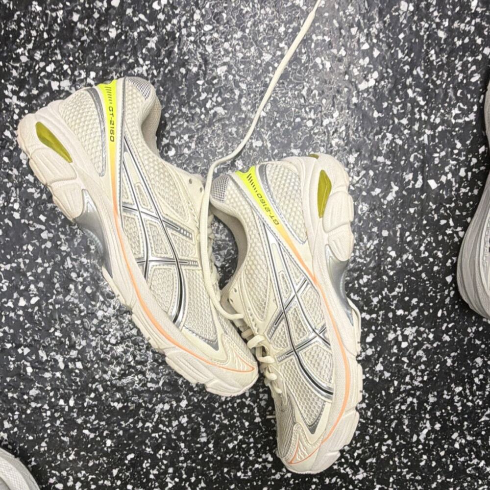 ASICS GT-2160 Beige Silver Yellow Men's Athletic Sneakers 1203A570